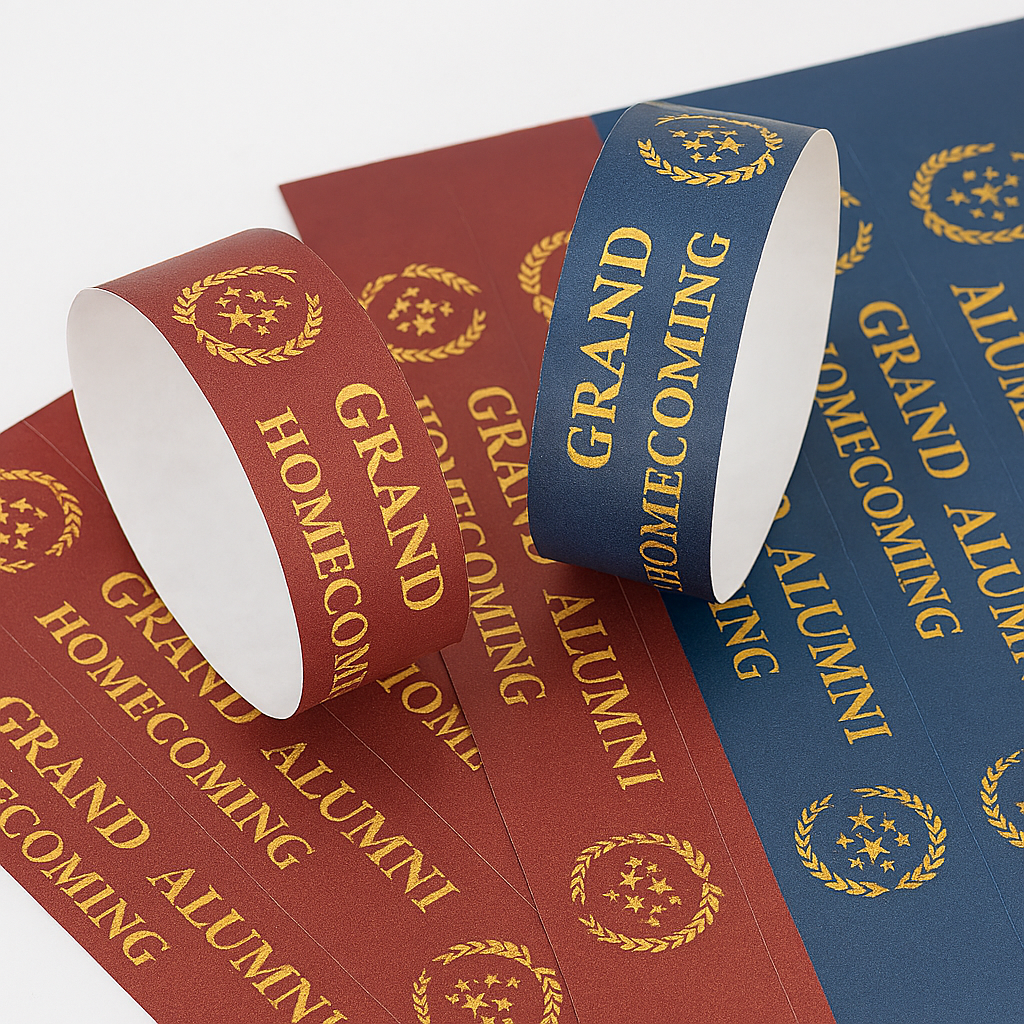 Custom Tyvek Wristbands with Full-Color Logo Print