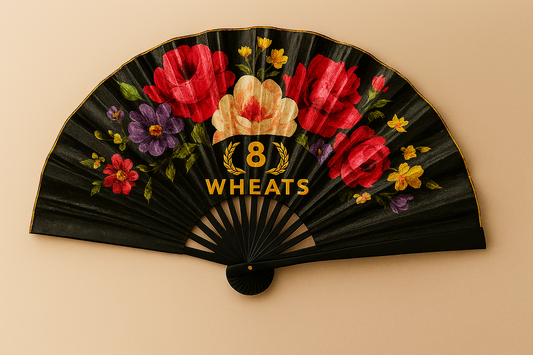 Personalized Silk Fan with Double-Sided Print (26.5cm/10.5"L)