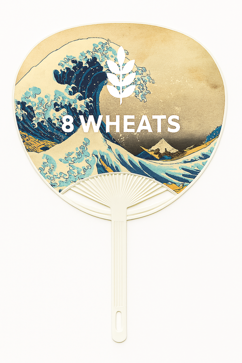 Personalized Plastic Paddle Fans - Japanese-style Uchiwa Hand Fans