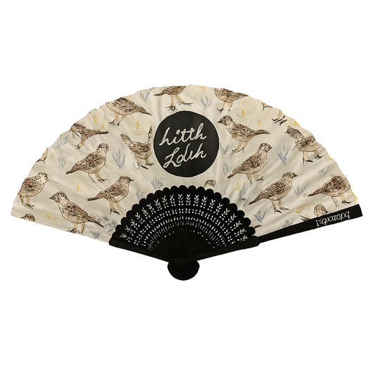 Promotional Silk Hand Fans – Full-Color Logo Print (21cm/8.25"L)