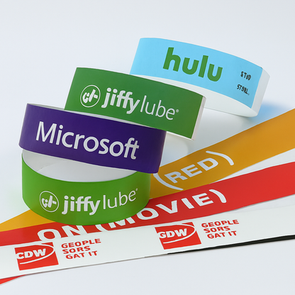 Custom Tyvek Wristbands with Full-Color Logo Print