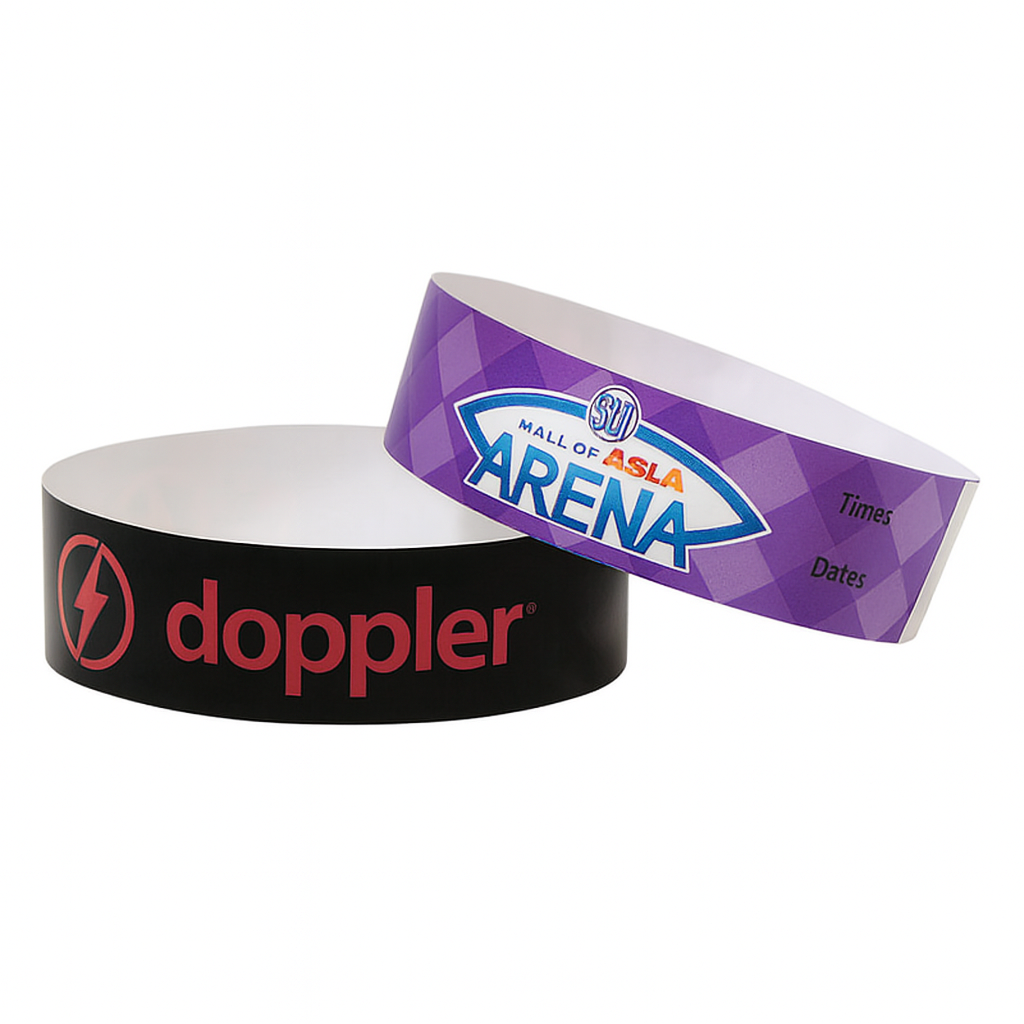 Custom Tyvek Wristbands with Full-Color Logo Print