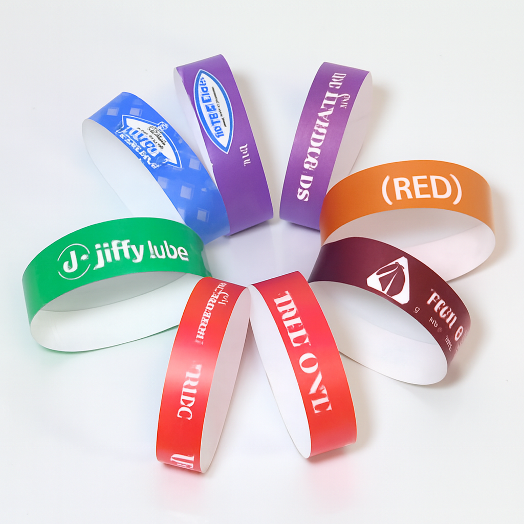 Custom Tyvek Wristbands with Full-Color Logo Print