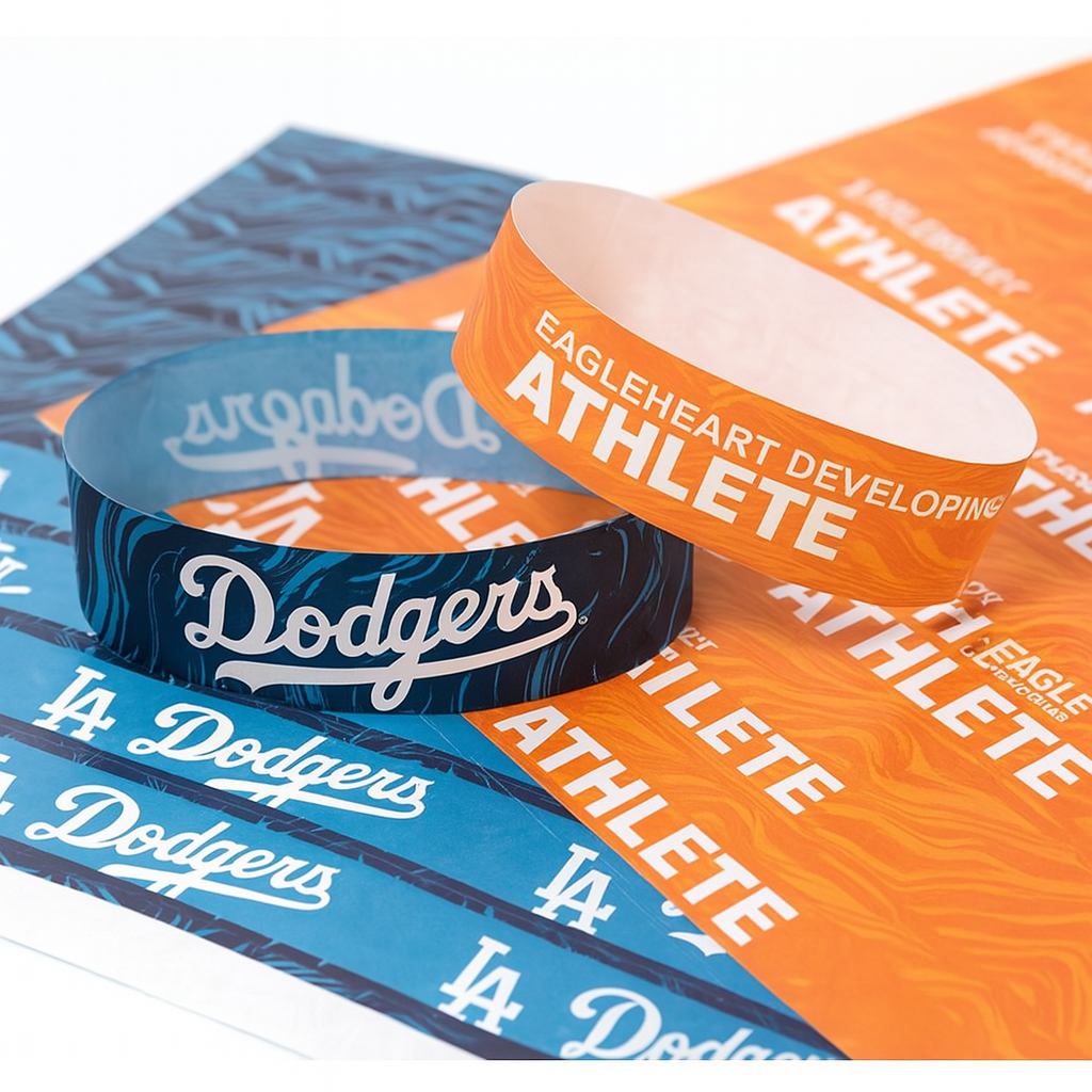 Custom Tyvek Wristbands with Full-Color Logo Print
