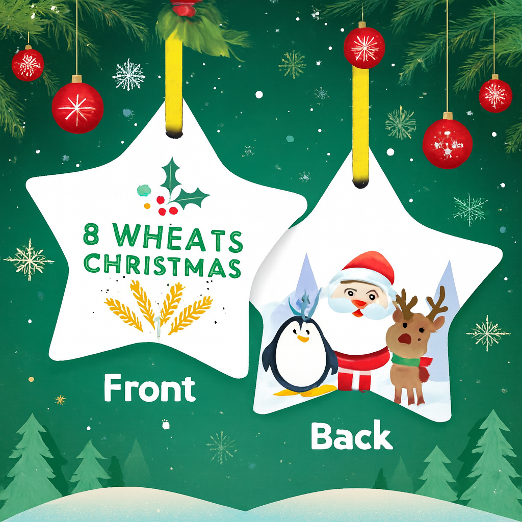 Personalized Star Ceramic Ornament – 2-Sided Full-Color Print