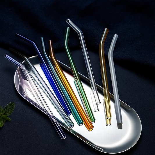 Bended Glass Straws - Wholesale and Bulk