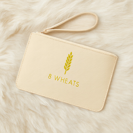 Saffiano Wristlet Pouch & Makeup Bag- 21x14 cm