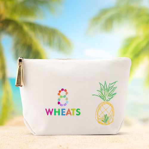 Personalized Cotton Canvas Pouch with Tassel Charm