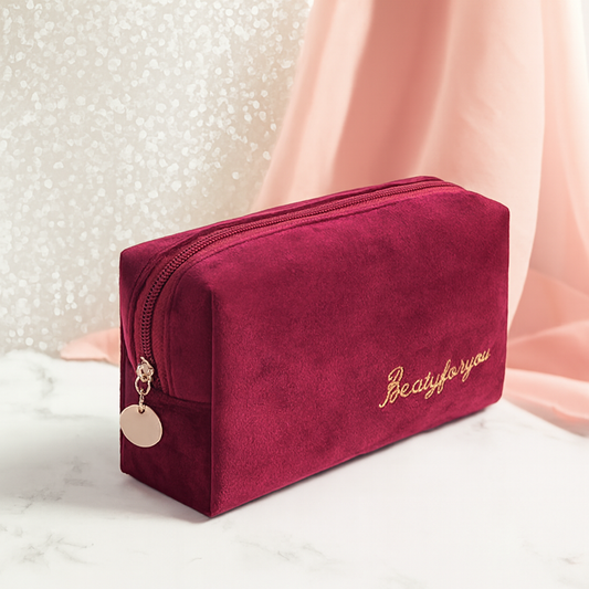Personalized Soft Velvet Clutch Pouch with Embroidered Logo