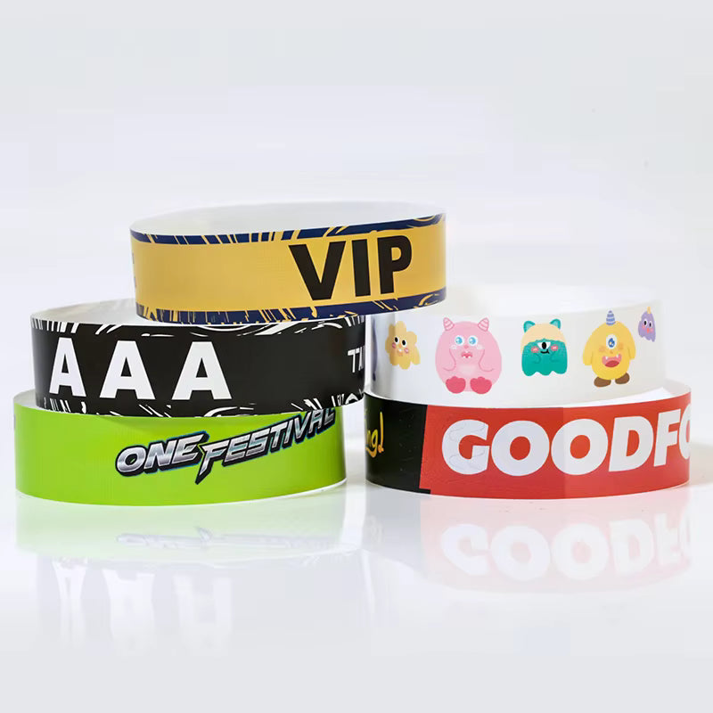 Custom Tyvek Wristbands with Full-Color Logo Print