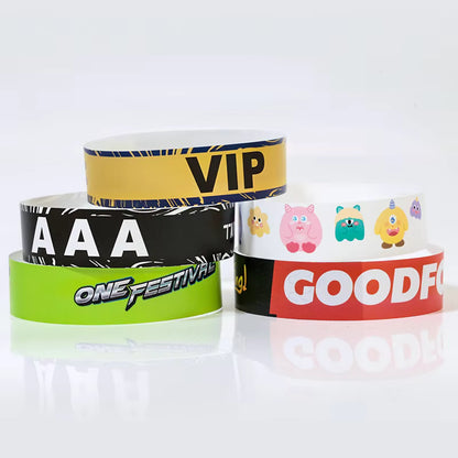 Custom Tyvek Wristbands with Full-Color Logo Print
