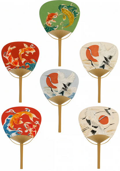 Personalized Japanese Uchiwa Paddle Fans – Custom Full-Color Hand Fans