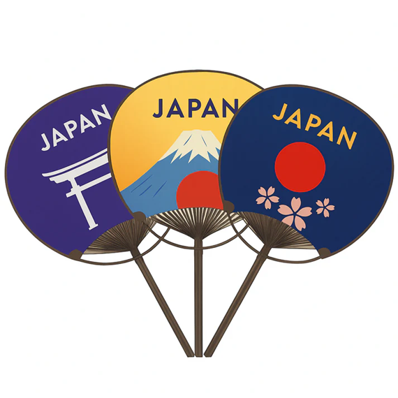 Personalized Japanese Uchiwa Paddle Fans – Custom Full-Color Hand Fans