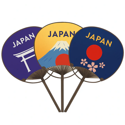 Personalized Japanese Uchiwa Paddle Fans – Custom Full-Color Hand Fans